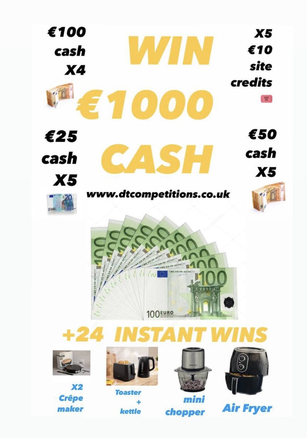 €1000 + 24 Instant Wins